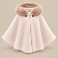 Ton poncho Cape Poncho En Fausse Fourrure À Capuche