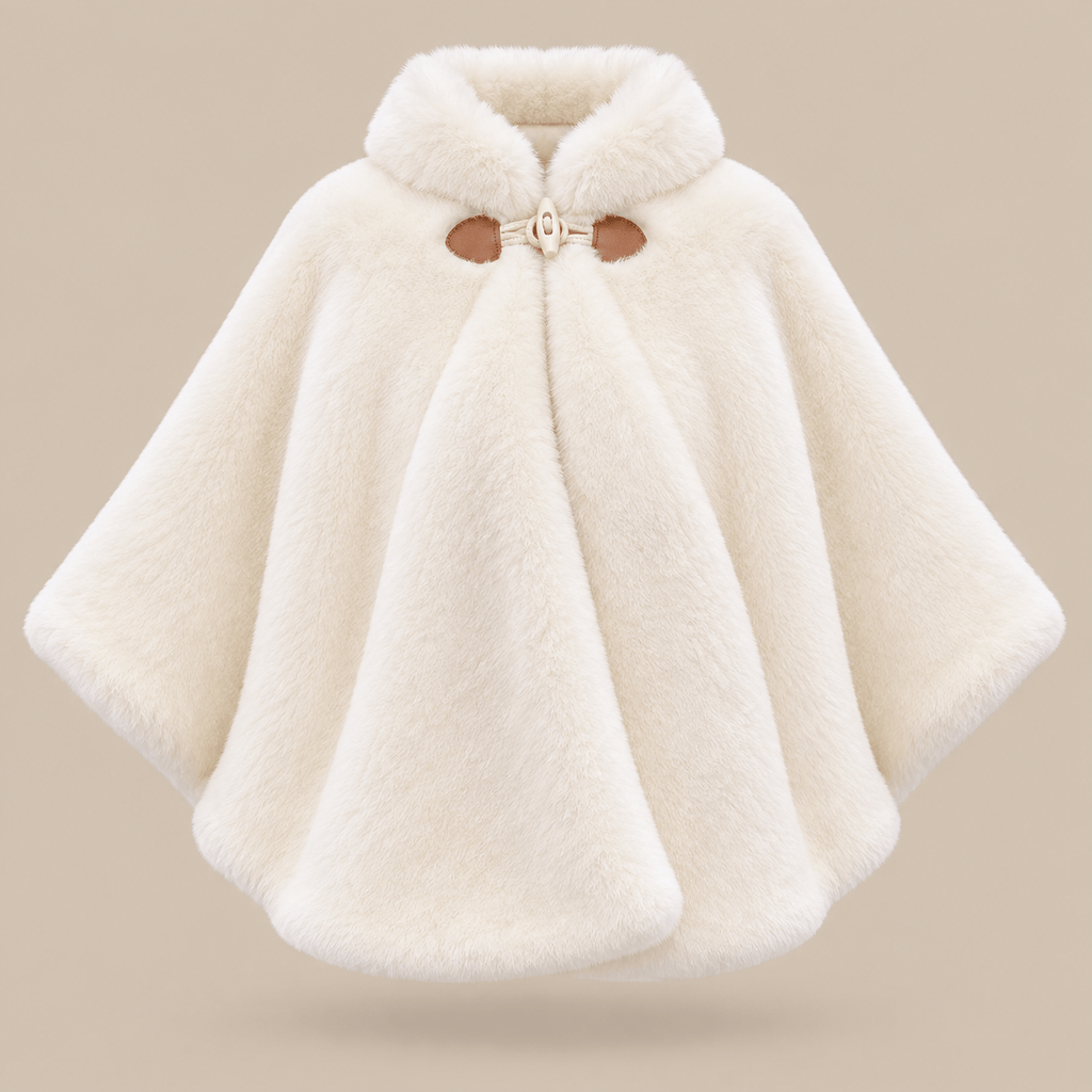 Ton poncho Cape Poncho En Fausse Fourrure À Capuche