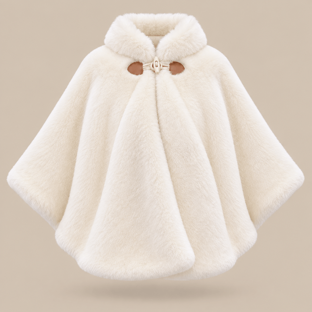 Ton poncho Cape Poncho En Fausse Fourrure À Capuche