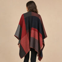 Ton poncho Cape Poncho Imitation Cachemire À Carreaux