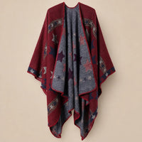 Ton poncho Cape Poncho Imitation Cachemire À Carreaux