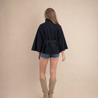 Ton poncho Manteau Poncho Col Montant