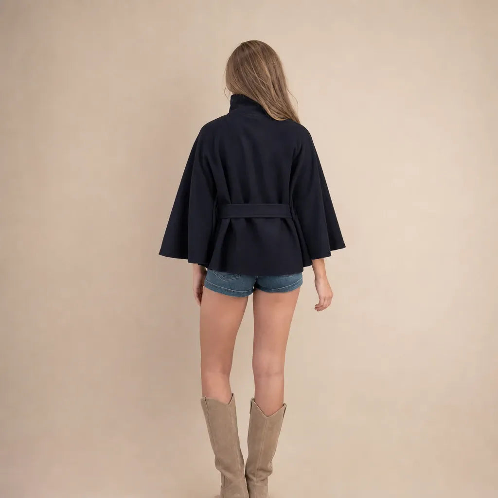Ton poncho Manteau Poncho Col Montant