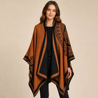 Ton poncho Manteau Poncho Femme Oversize Mélange Cachemire