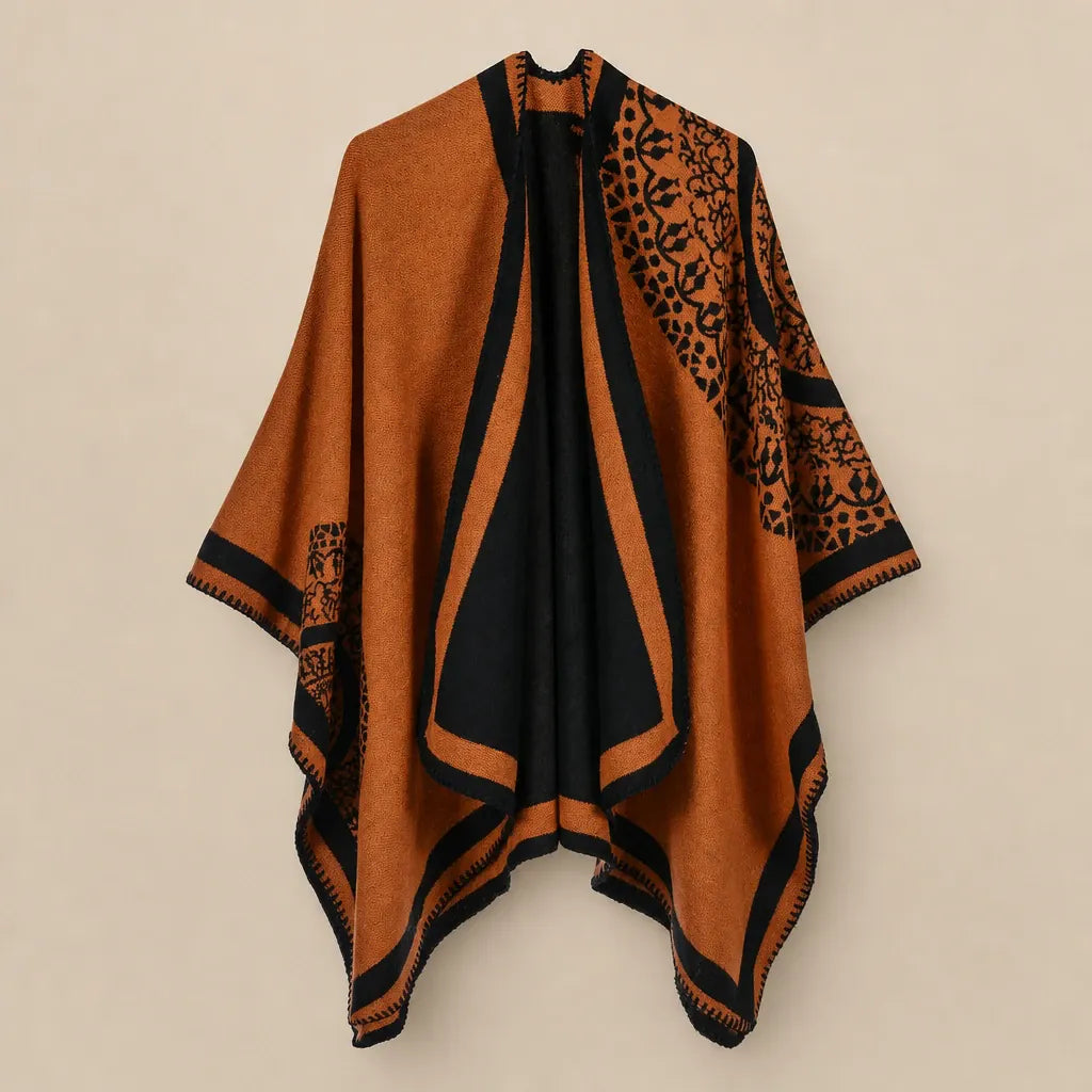 Ton poncho Manteau Poncho Femme Oversize Mélange Cachemire