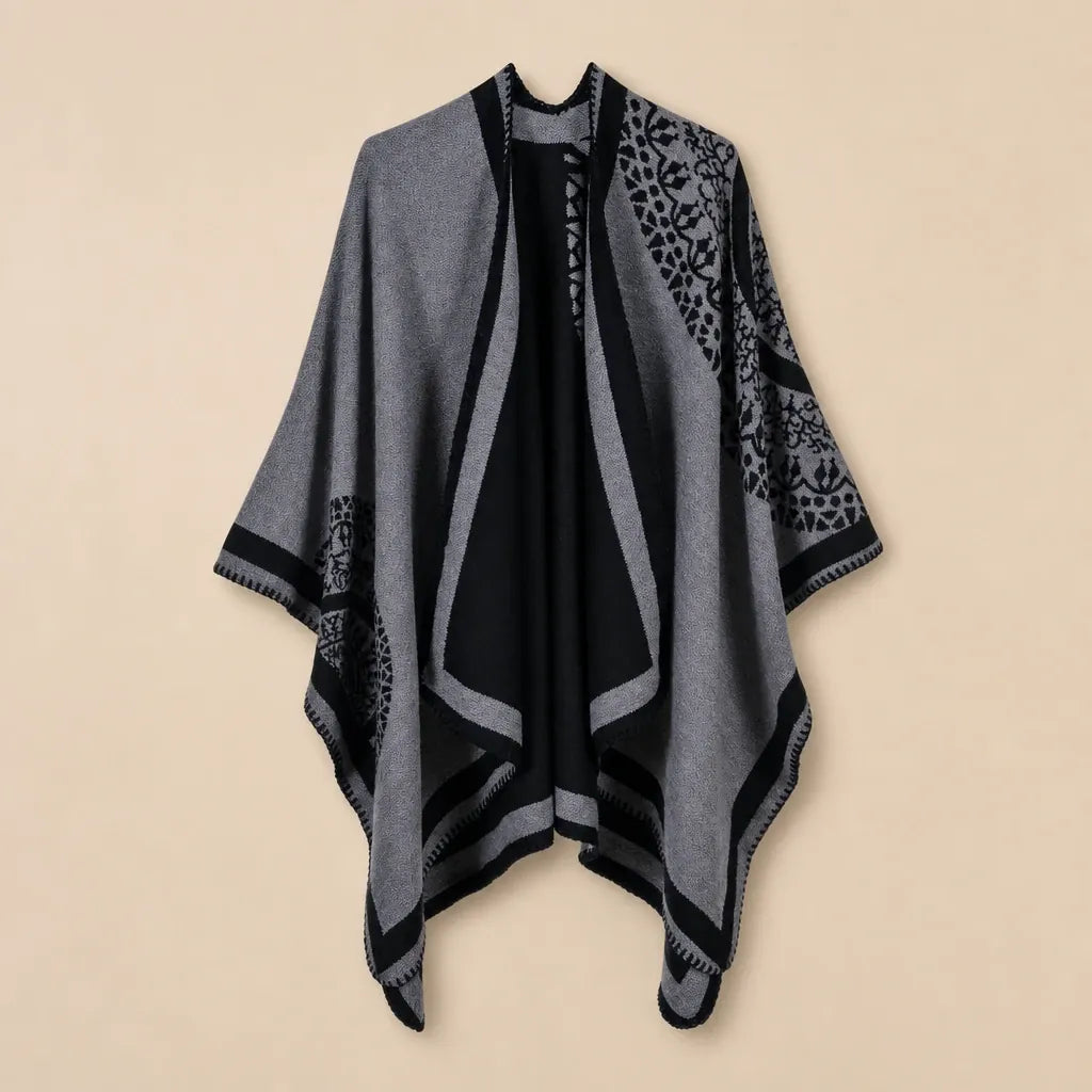 Ton poncho Manteau Poncho Femme Oversize Mélange Cachemire