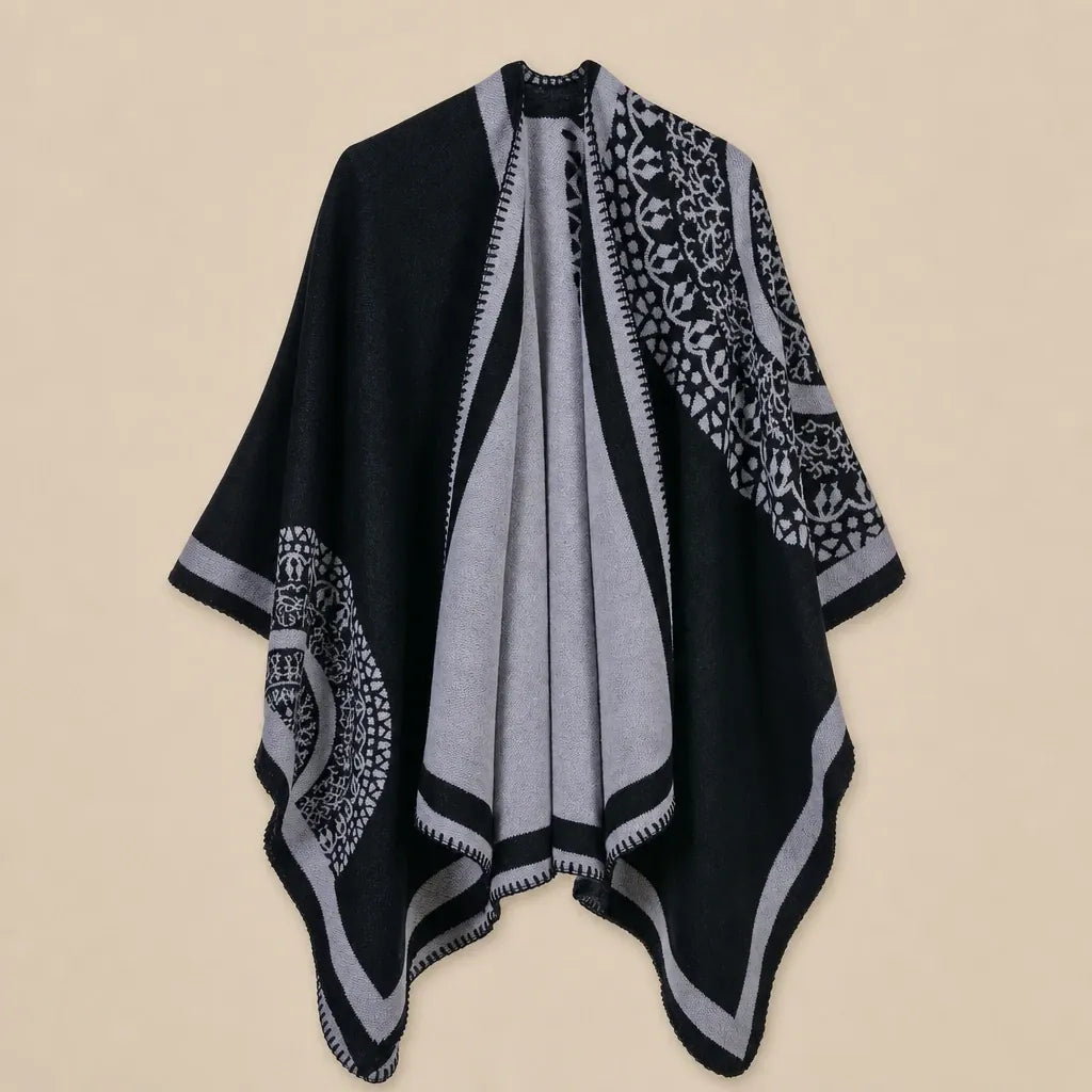 Ton poncho Manteau Poncho Femme Oversize Mélange Cachemire