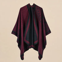 Ton poncho Manteau Poncho Femme Oversize Mélange Cachemire