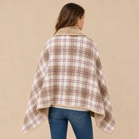Ton poncho Plaid Poncho À Carreaux Double Couche