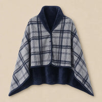 Ton poncho Plaid Poncho À Carreaux Double Couche