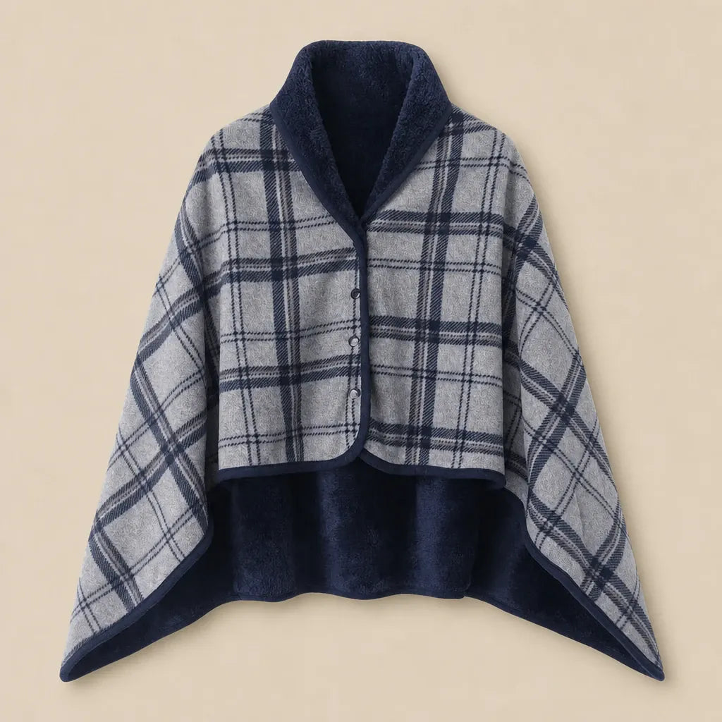 Ton poncho Plaid Poncho À Carreaux Double Couche