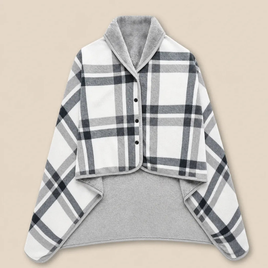 Ton poncho Plaid Poncho À Carreaux Double Couche