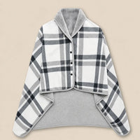 Ton poncho Plaid Poncho À Carreaux Double Couche