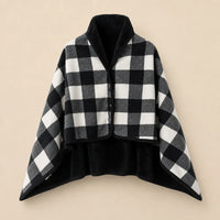 Ton poncho Plaid Poncho À Carreaux Double Couche