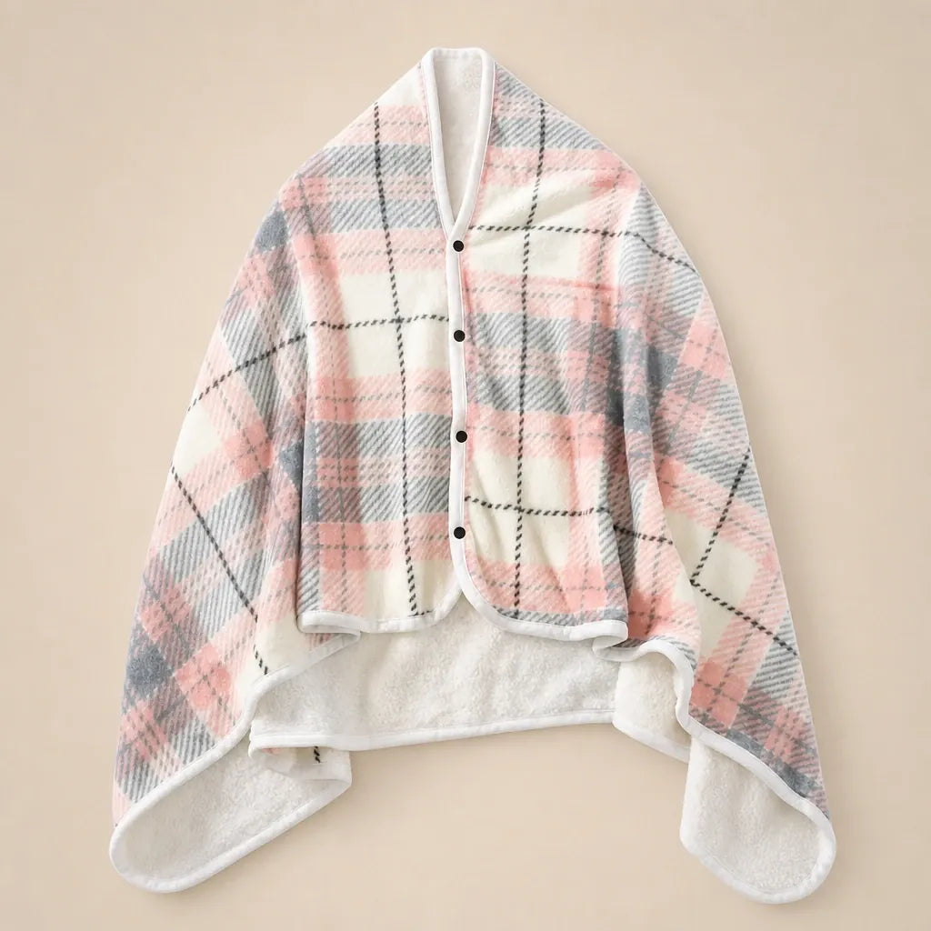 Ton poncho Plaid Poncho À Carreaux Double Couche