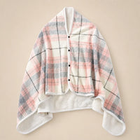 Ton poncho Plaid Poncho À Carreaux Double Couche
