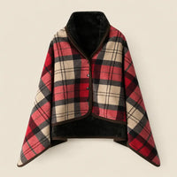 Ton poncho Plaid Poncho À Carreaux Double Couche