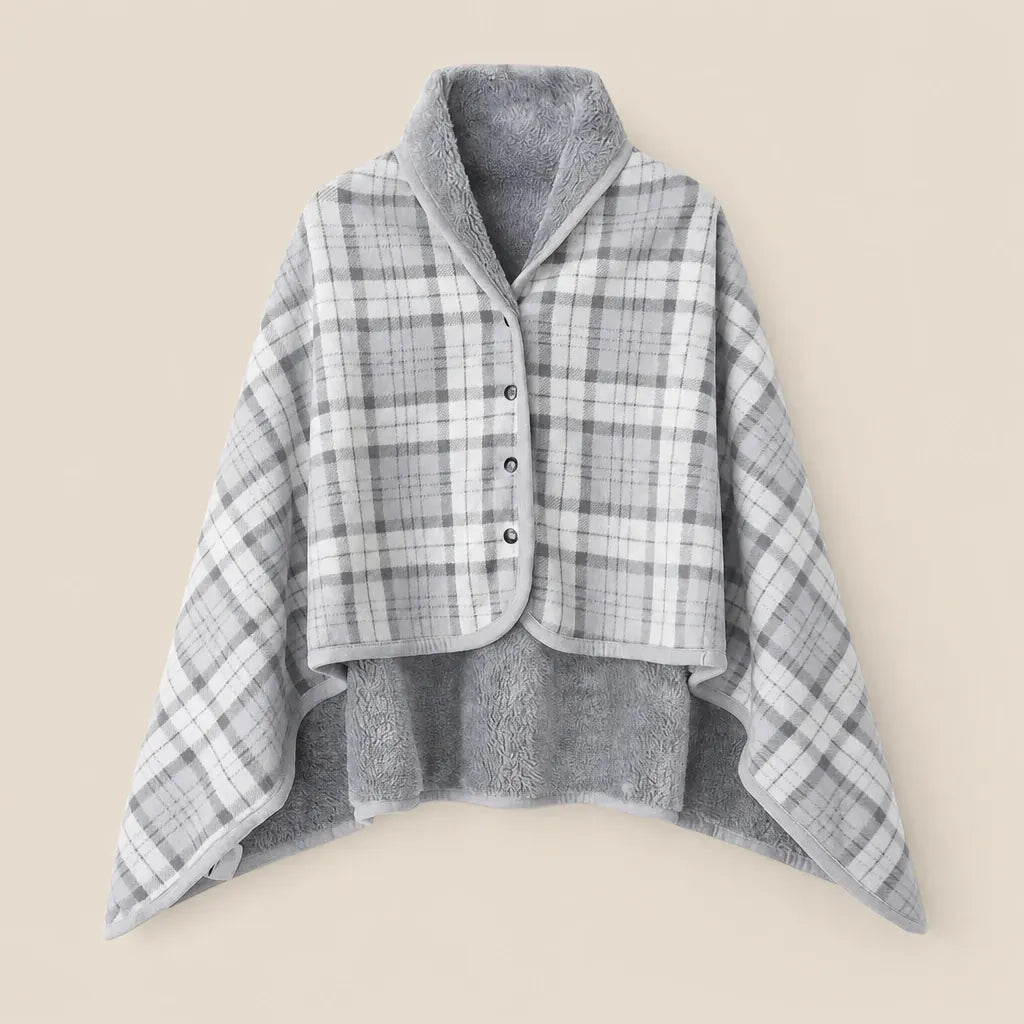 Ton poncho Plaid Poncho À Carreaux Double Couche