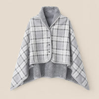 Ton poncho Plaid Poncho À Carreaux Double Couche