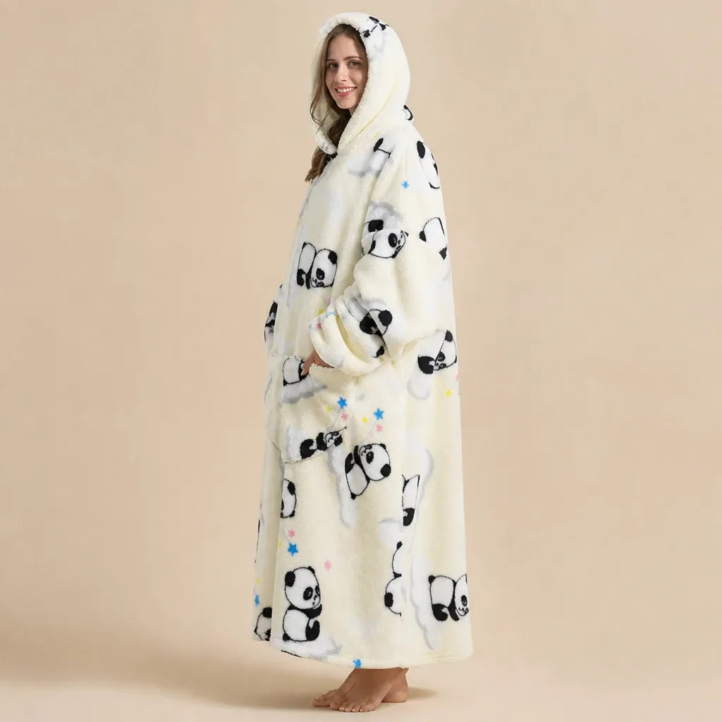 Ton poncho Plaid Poncho Oversize Polaire