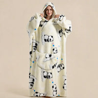 Ton poncho Plaid Poncho Oversize Polaire