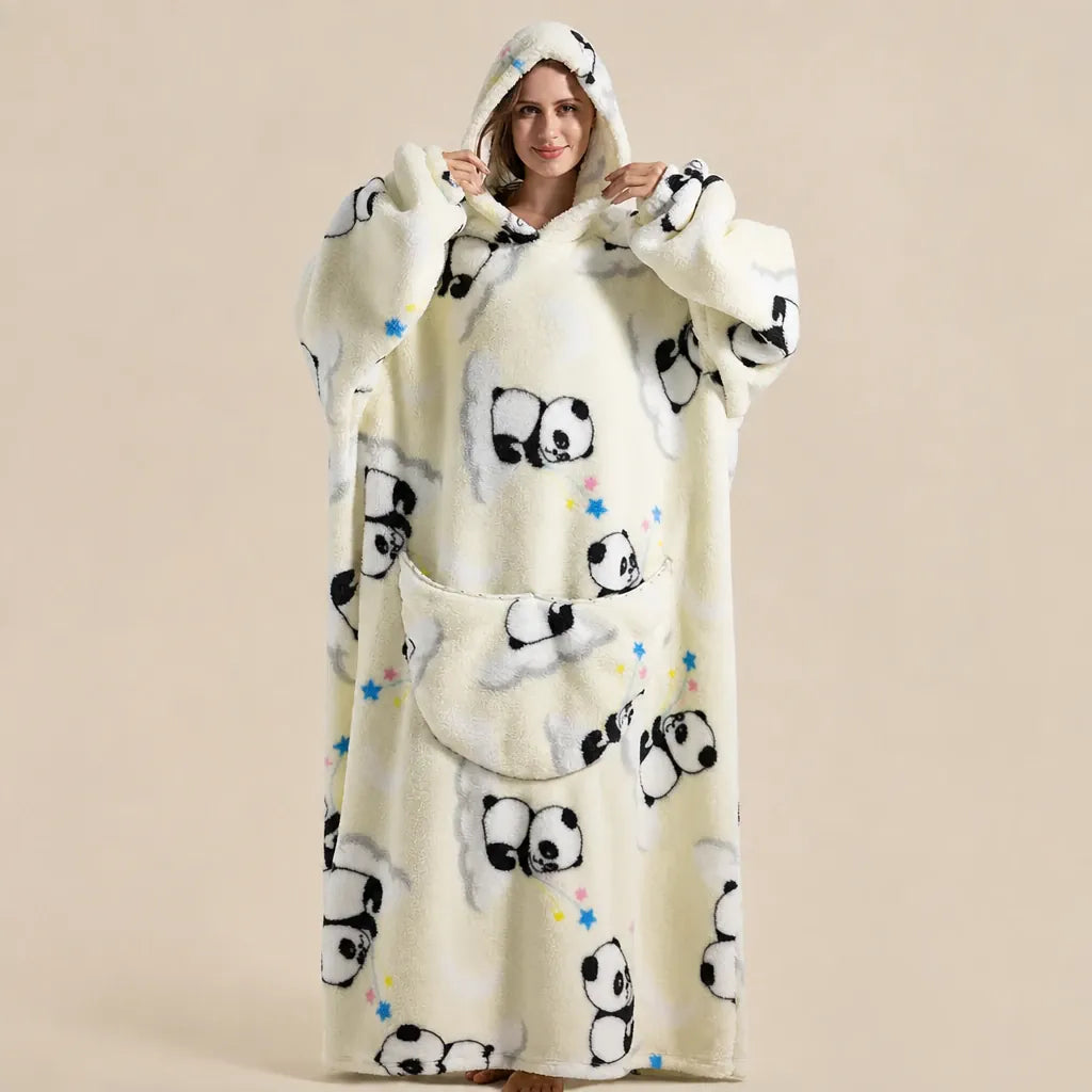 Ton poncho Plaid Poncho Oversize Polaire