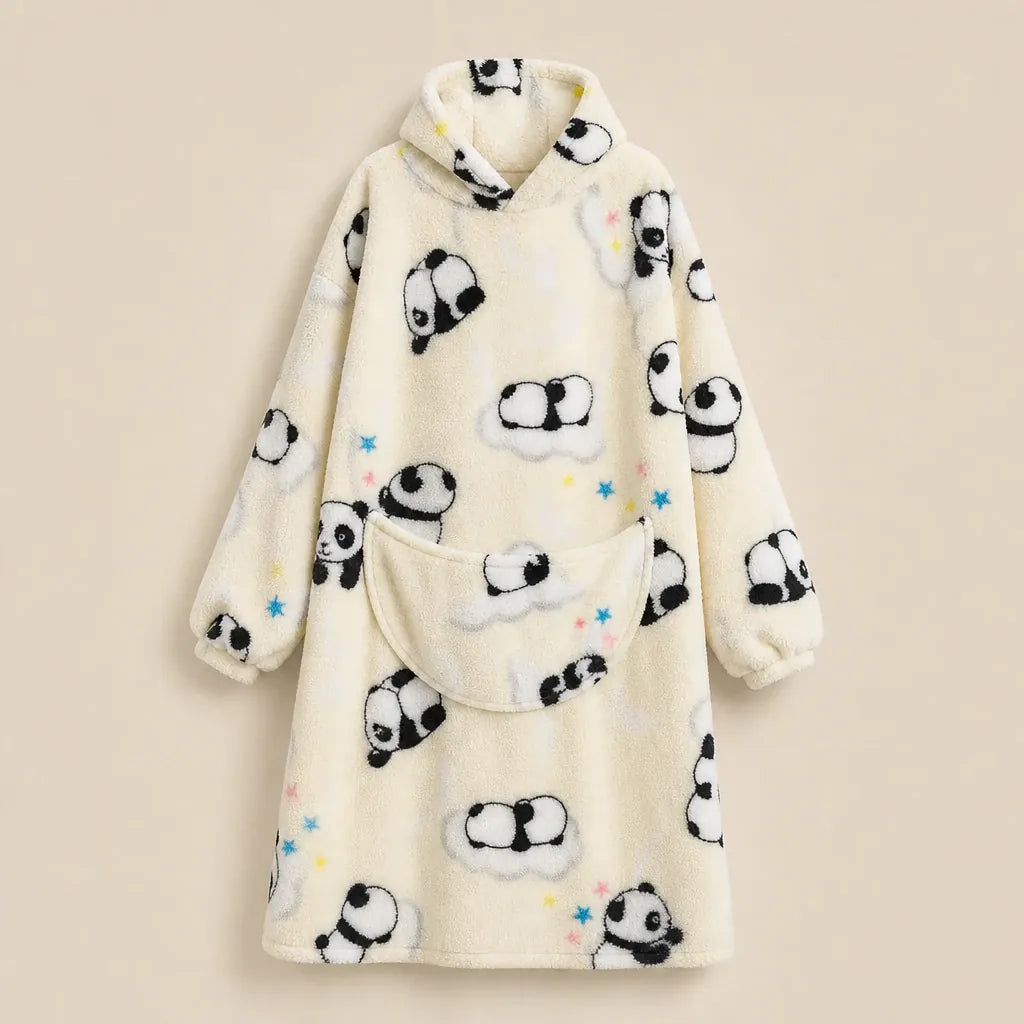 Ton poncho Plaid Poncho Oversize Polaire