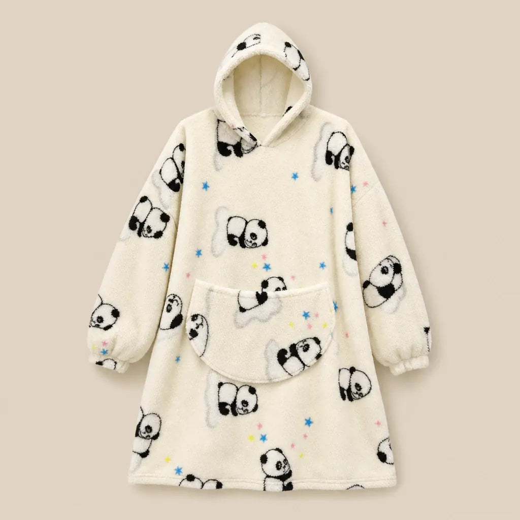 Ton poncho Plaid Poncho Oversize Polaire