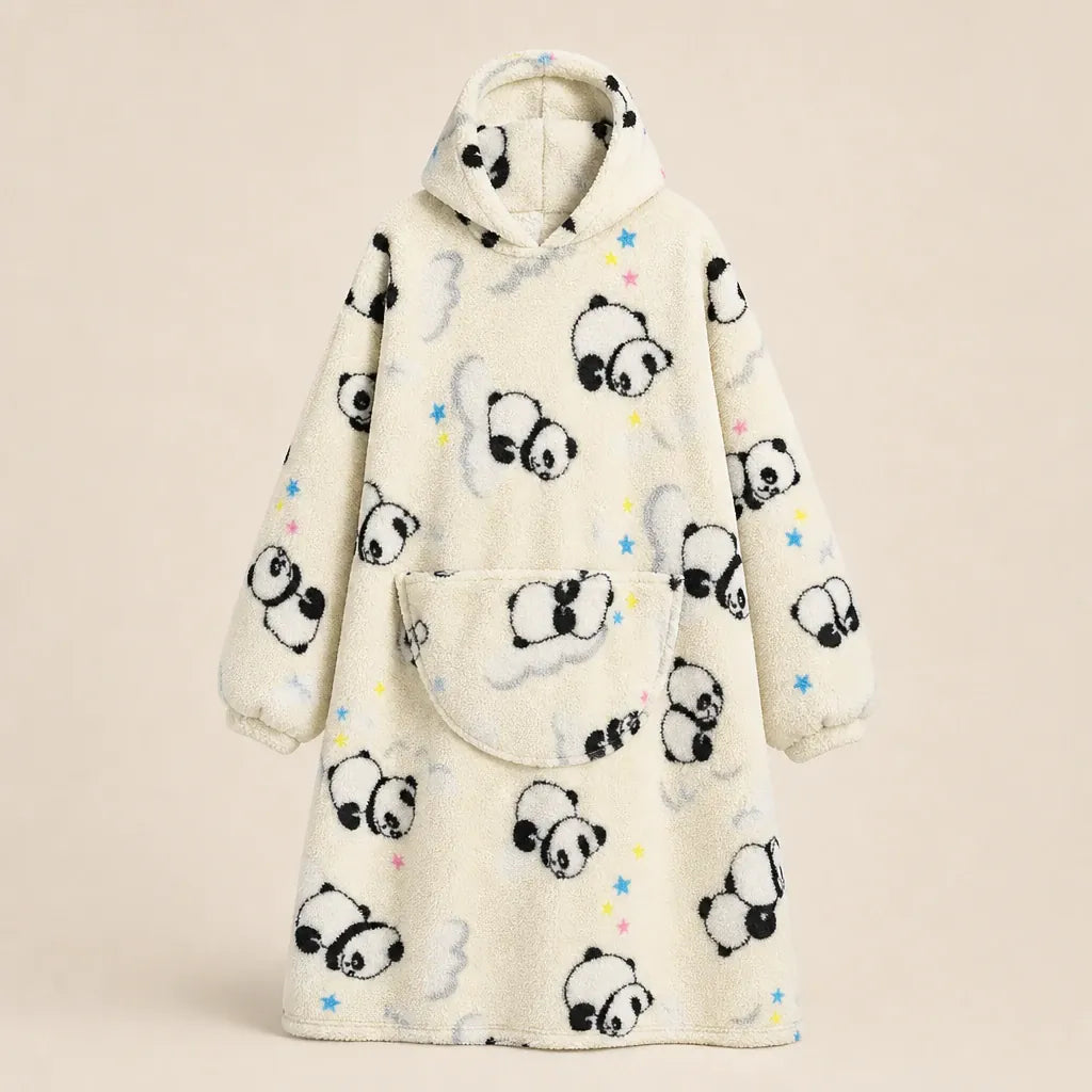Ton poncho Plaid Poncho Oversize Polaire