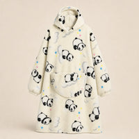 Ton poncho Plaid Poncho Oversize Polaire