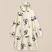 Ton poncho Plaid Poncho Oversize Polaire