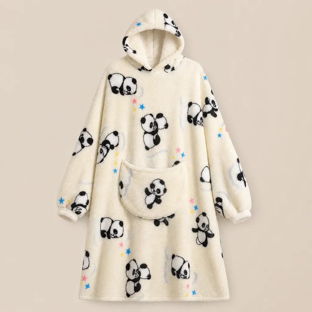 Ton poncho Plaid Poncho Oversize Polaire