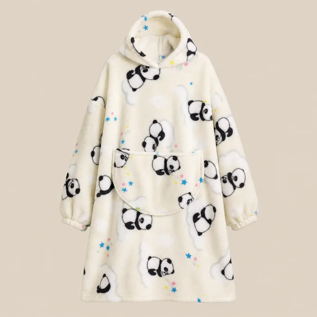 Ton poncho Plaid Poncho Oversize Polaire