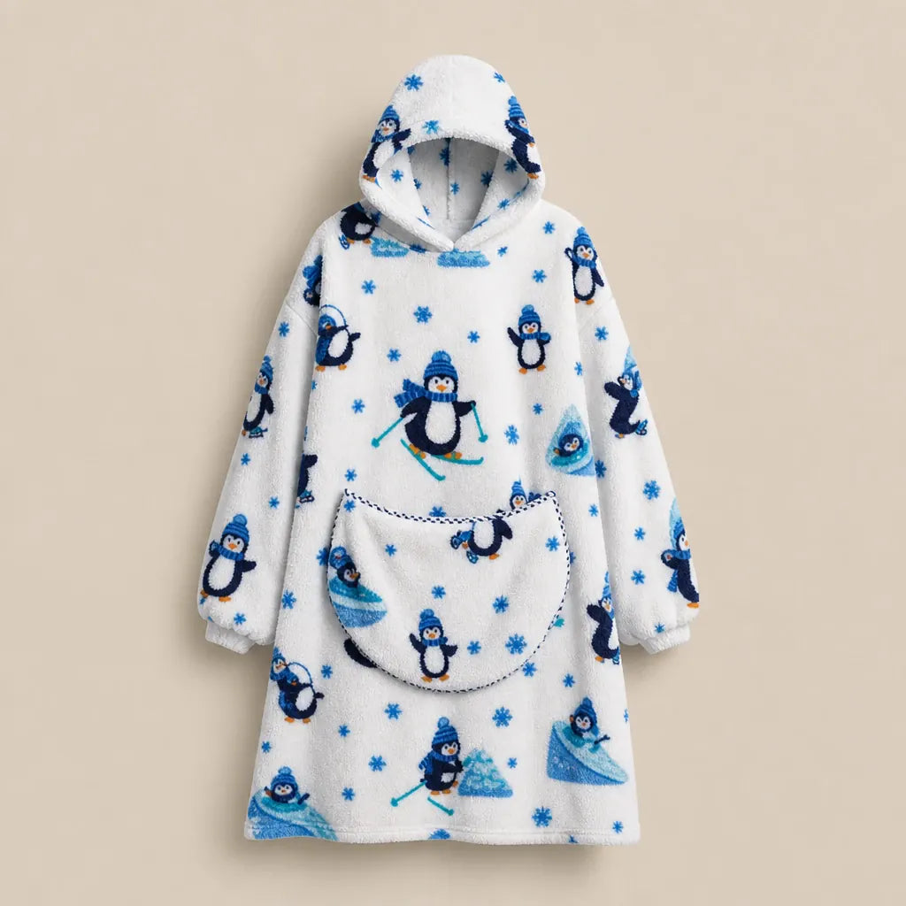 Ton poncho Plaid Poncho Oversize Polaire