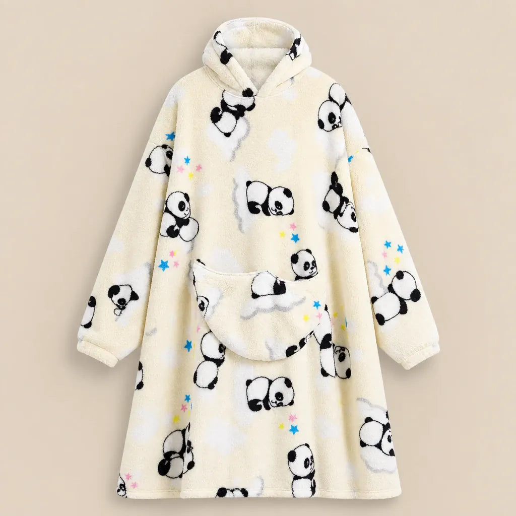 Ton poncho Plaid Poncho Oversize Polaire
