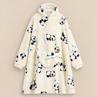 Ton poncho Plaid Poncho Oversize Polaire