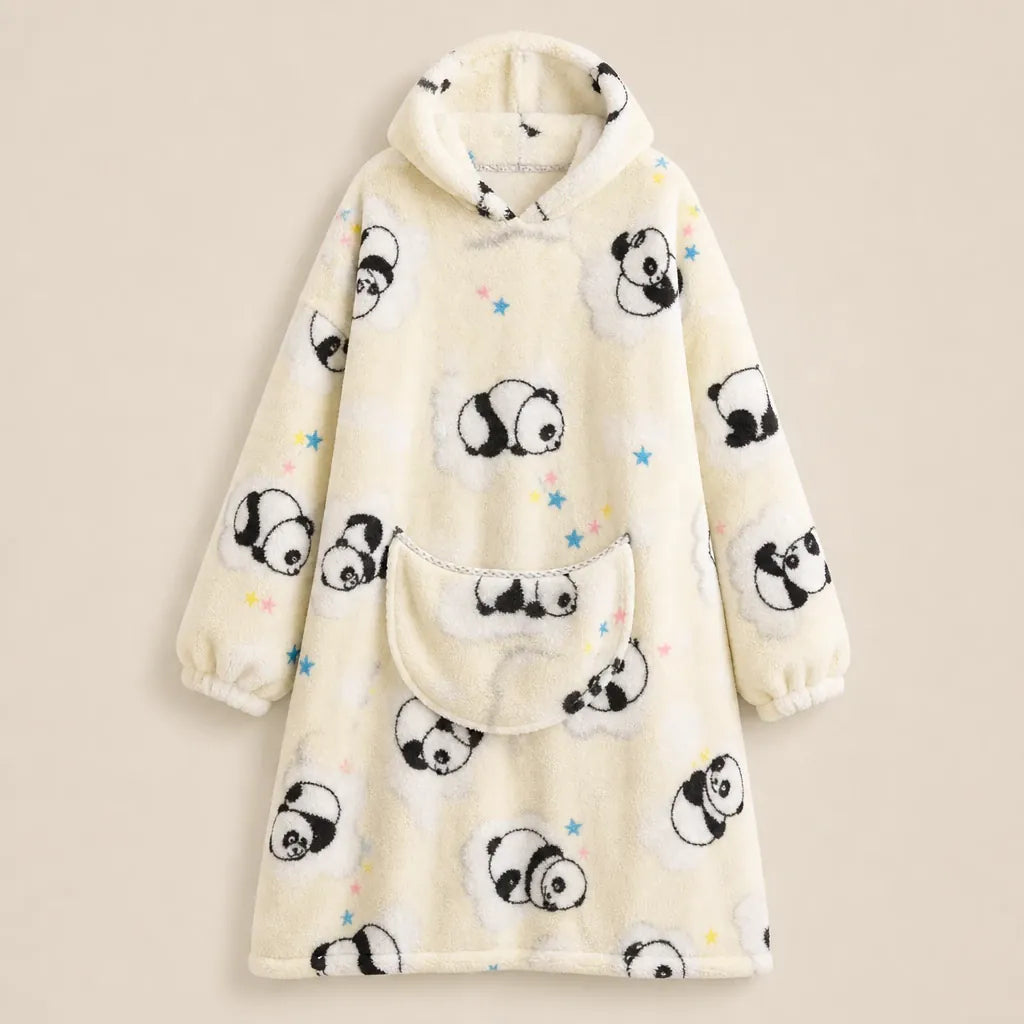 Ton poncho Plaid Poncho Oversize Polaire