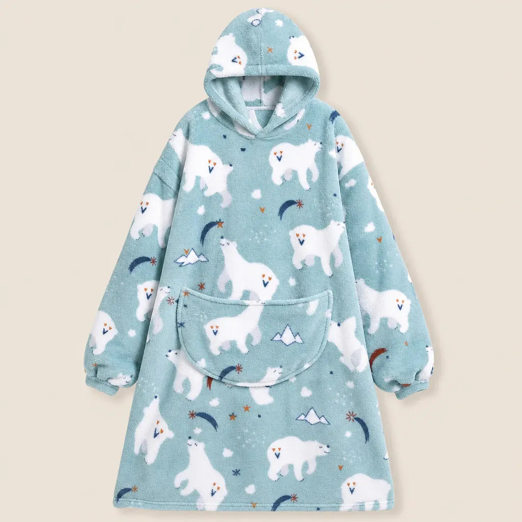 Ton poncho Plaid Poncho Oversize Polaire