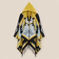Ton poncho Poncho À Capuche En Acrylique À Franges