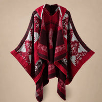 Ton poncho Poncho À Capuche En Cachemire Artificiel Motif Ethnique