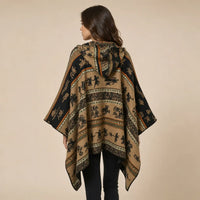 Ton poncho Poncho À Capuche Jacquard