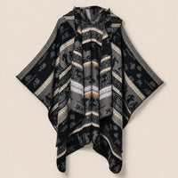 Ton poncho Poncho À Capuche Jacquard