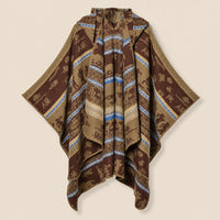 Ton poncho Poncho À Capuche Jacquard