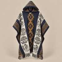 Ton poncho Poncho À Capuche Motif Ethnique