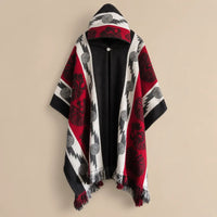 Ton poncho Poncho À Capuche Motif Ethnique