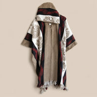 Ton poncho Poncho À Capuche Motif Ethnique