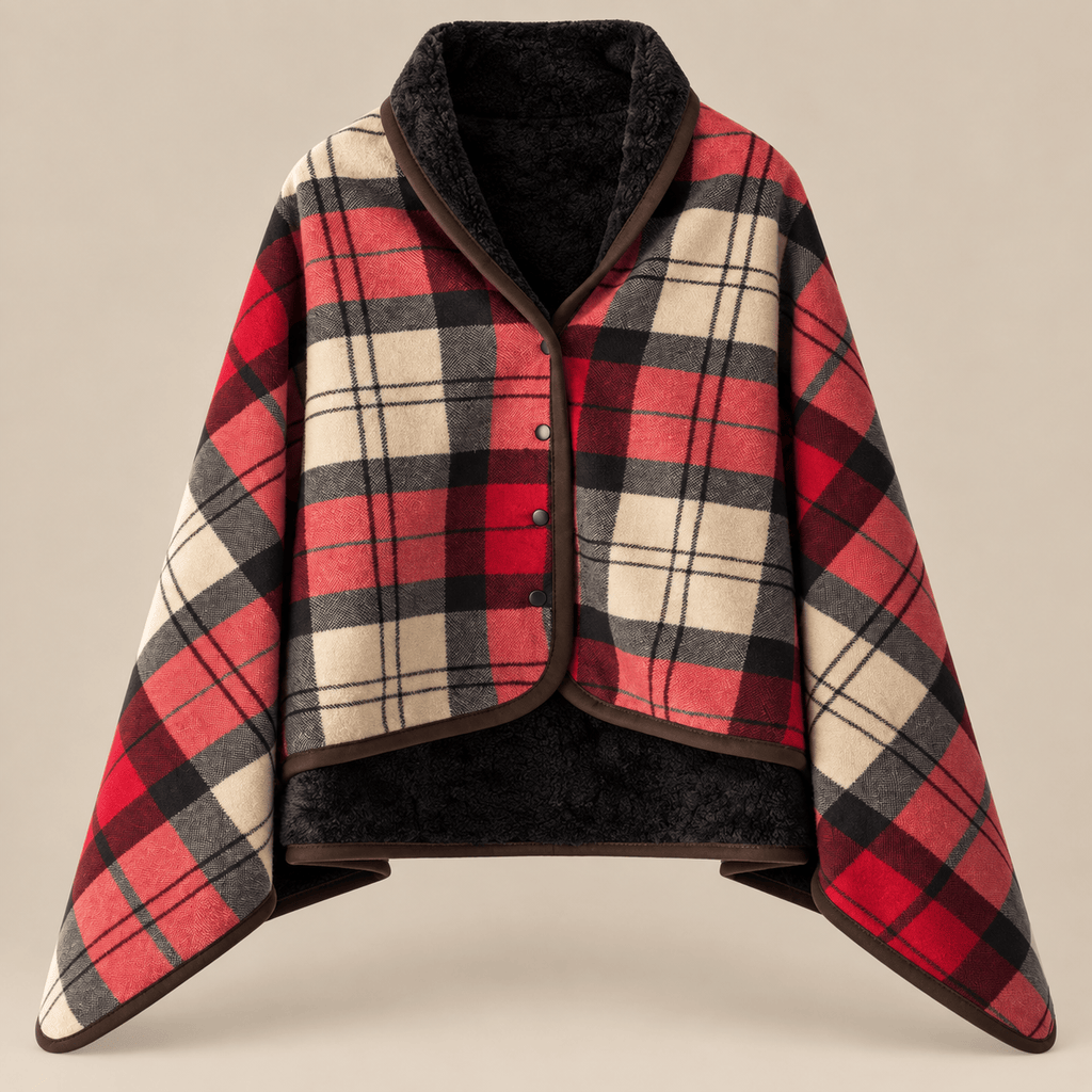 Ton poncho Poncho À Capuche Tartan