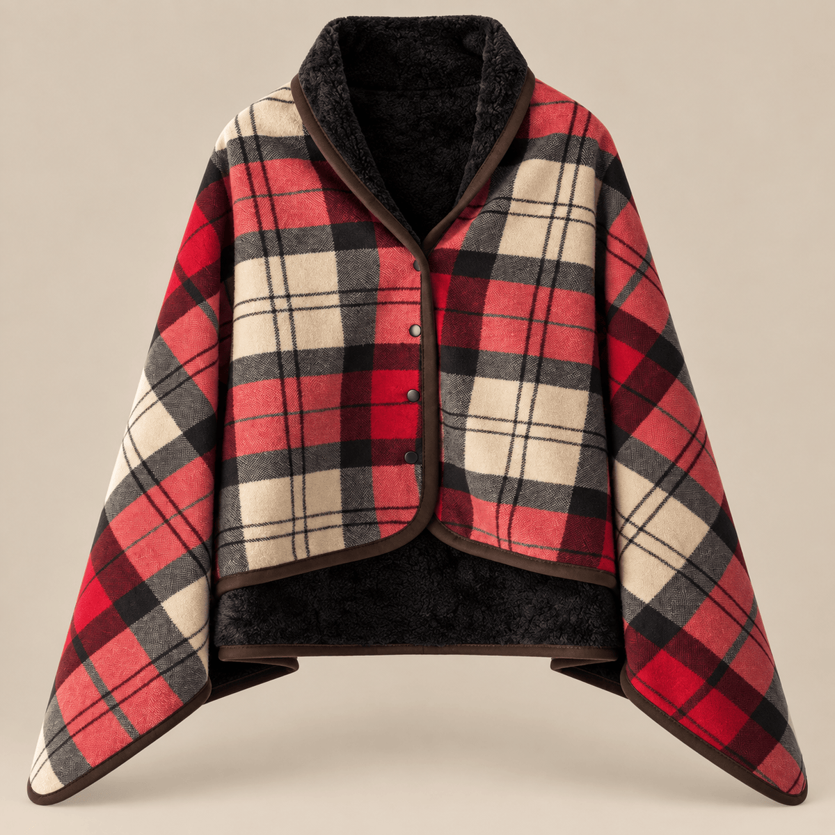 Ton poncho Poncho À Capuche Tartan