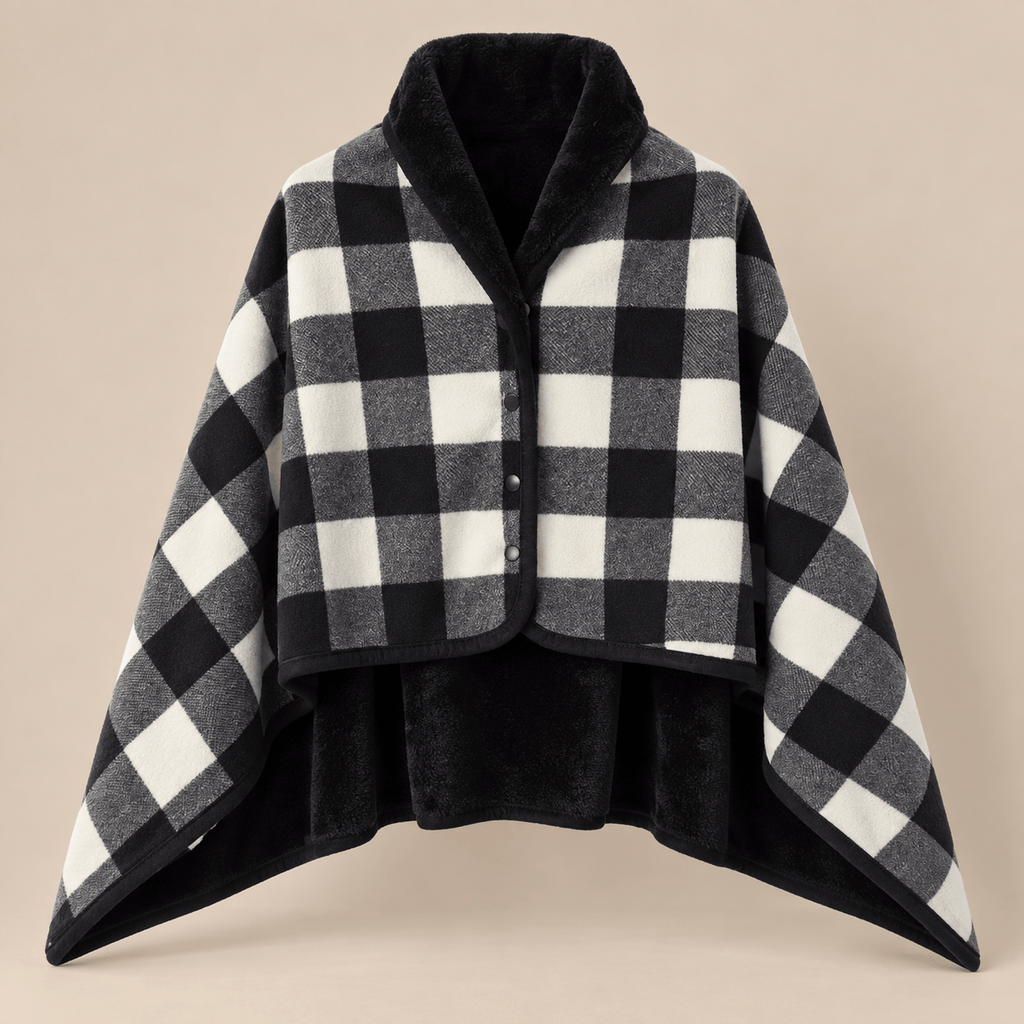 Ton poncho Poncho À Capuche Tartan