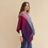 Ton poncho Poncho À Carreaux À Franges